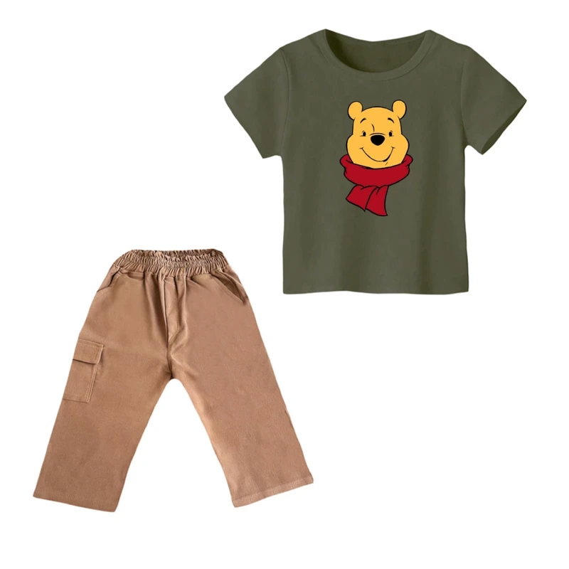 ست تی شرت و شلوارک پسرانه مدل پو کد ۱۰