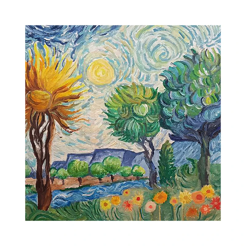 تابلو نقاشی رنگ روغن طرح هدیه هنری G0210