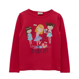 تی شرت آستین بلند دخترانه ال سی وایکیکی مدل 76