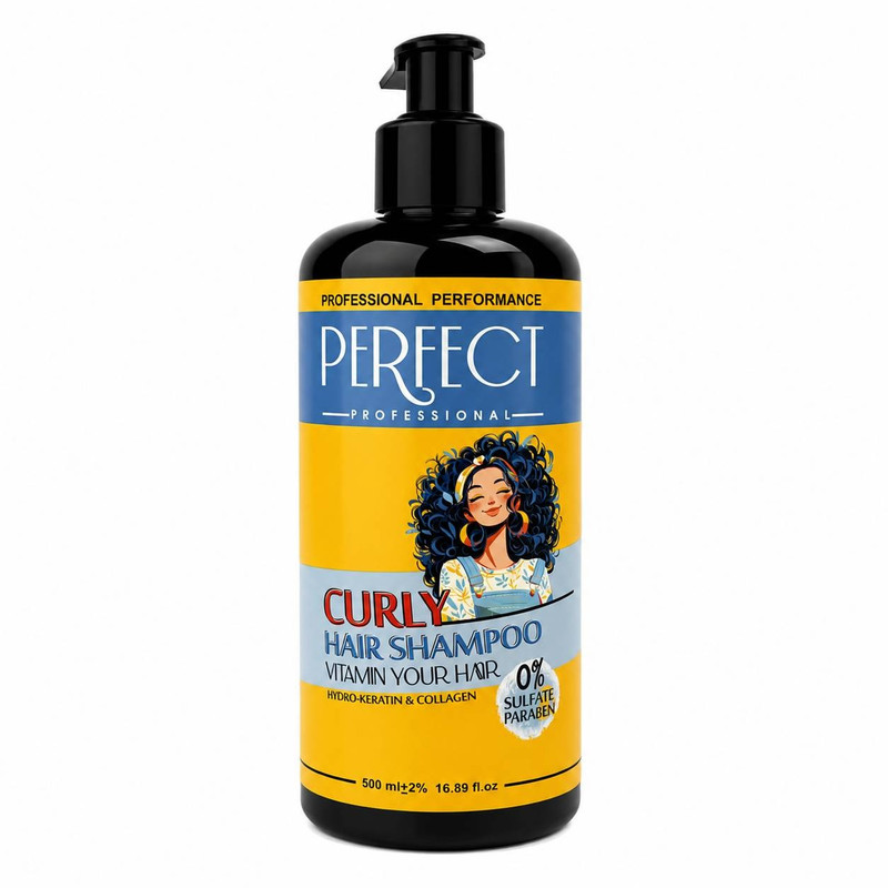 شامپو مو آبرسان مخصوص موهای فر پرفکت پروفشنال مدل curly hair حجم 500 میلی‌لیتر، تقویت‌کننده، ضد وز و تثبیت‌کننده رنگ مو