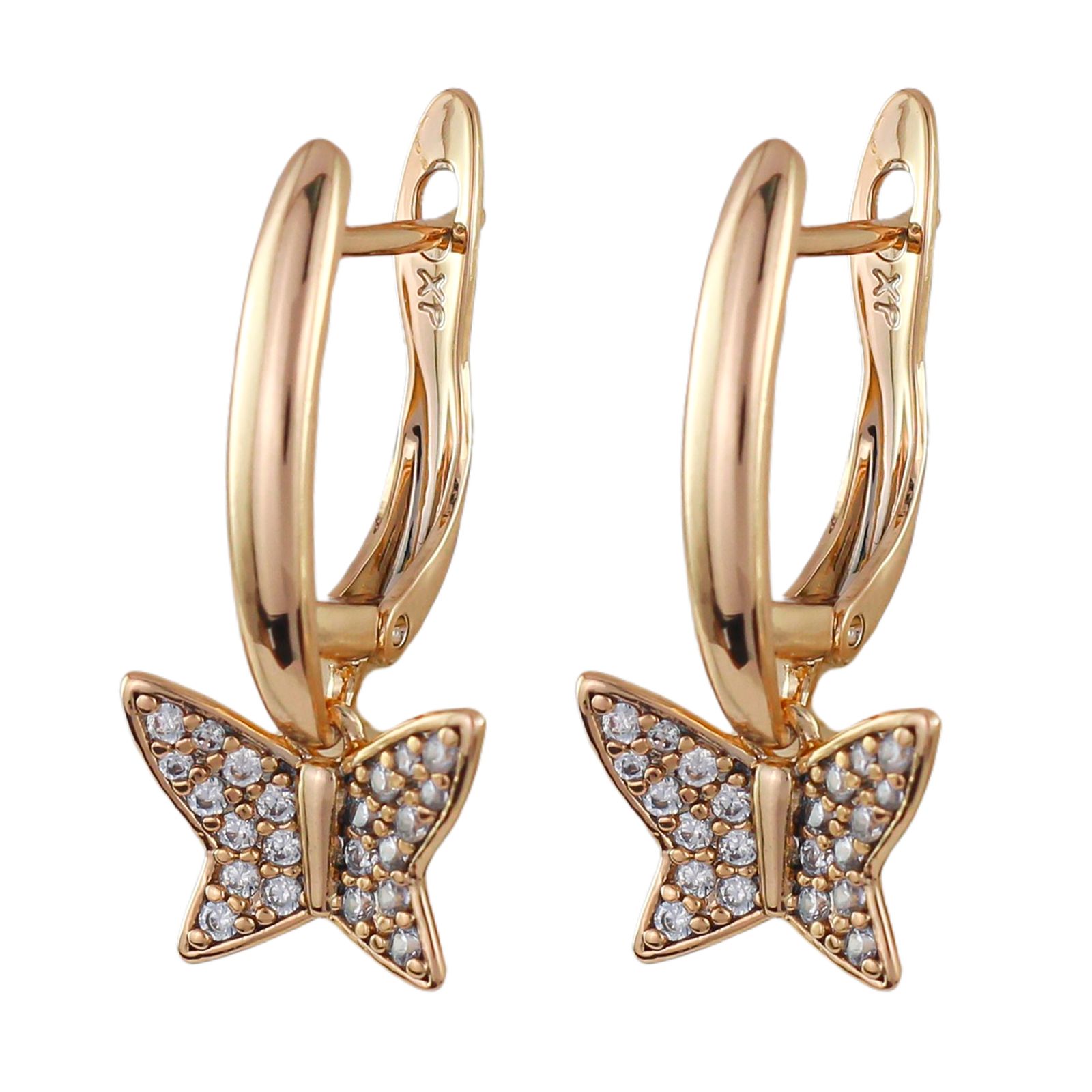 گوشواره زنانه ژوپینگ مدل پروانه کد AAC1072 -  - 1