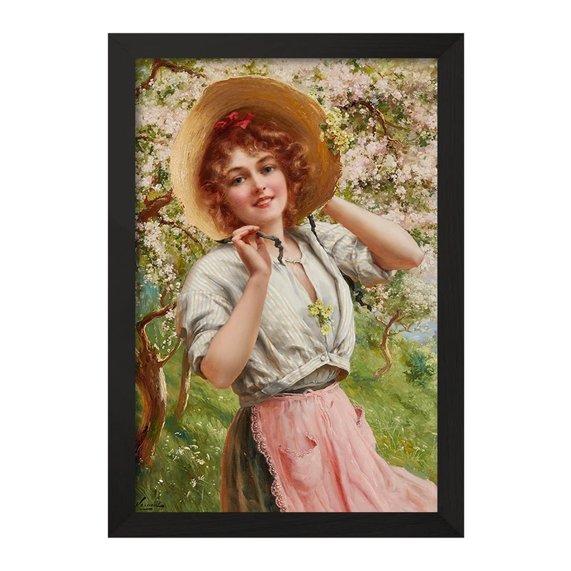 تابلو خندالو مدل نقاشی بهار اثر امیلی ورنون کد F12218