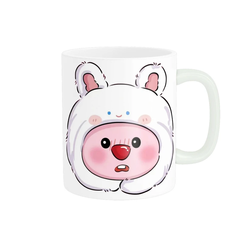 ماگ پاد آفرین مدل طرح خرگوش کیوت فانتزی پینترستی عروسکی بامزه سرامیکی کد 627