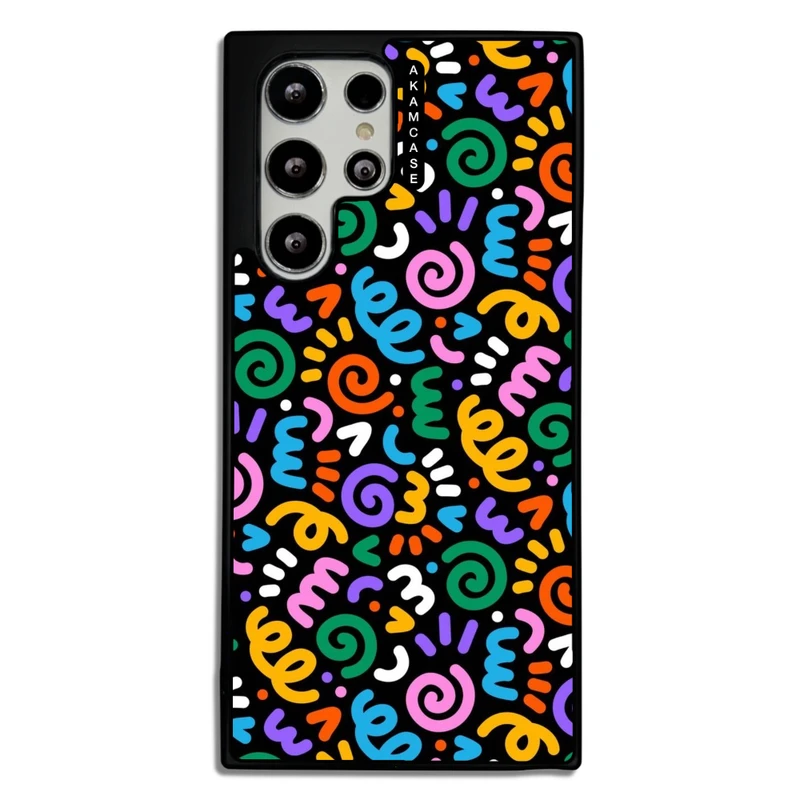 کاور آکام مدل AMC-WSGS22U-DOODLE13 مناسب برای گوشی موبایل سامسونگ Galaxy S22 Ultra