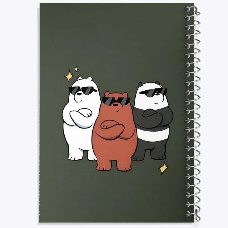 دفتر شطرنجی 50 برگ خندالو طرح سه خرس کله پوک کد N3186