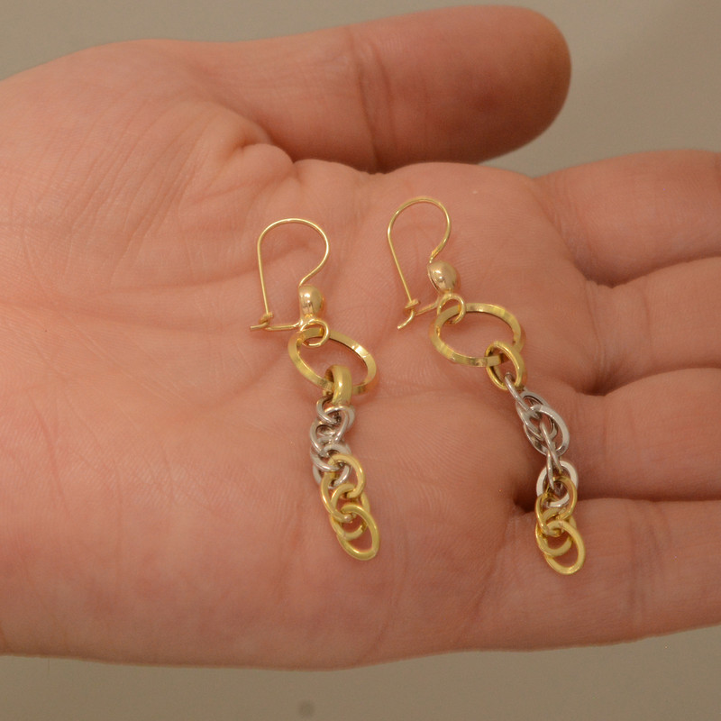 گوشواره عصایی طلا 18 عیار زنانه طلای مستجابی مدل اسپادانا کد 5632 - 2