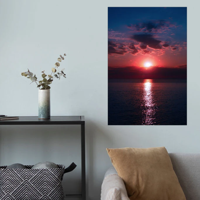 پوستر گوفی مدل غروب خورشید غمگین و جذاب طرح طبیعت و گردشگری Nature Sunset 4K کد REF79