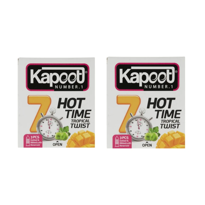کاندوم تاخیری کاپوت مدل 7HOT TIME دو بسته 3 عددی