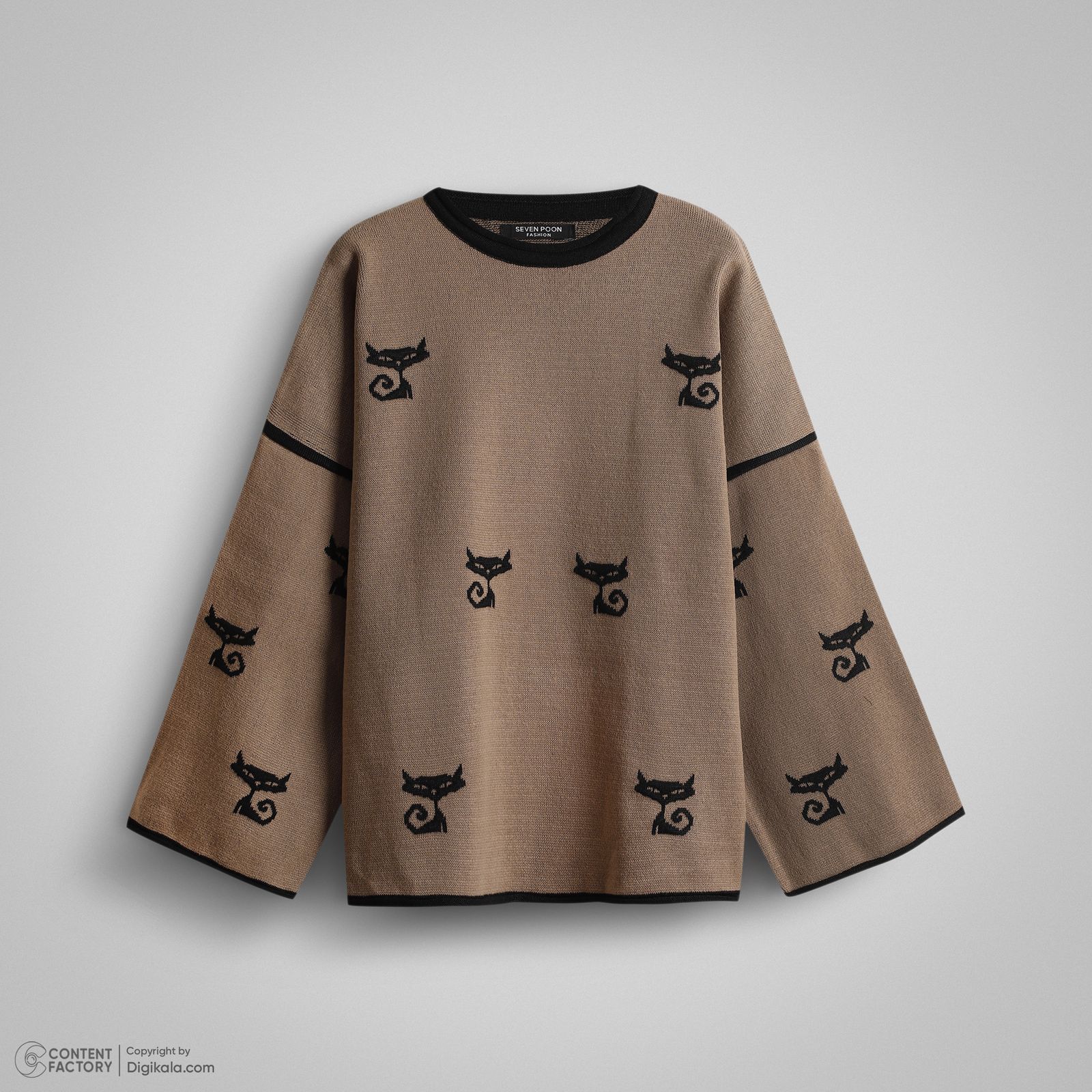 پلیور یقه گرد زنانه سون پون مدل w203 -  - 7