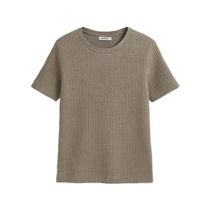 بلوز آستین کوتاه یقه گرد زنانه مدل بافت