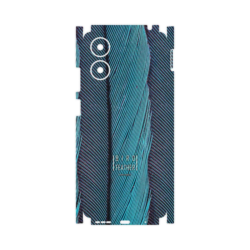 برچسب پوششی ماهوت مدل Turquoise feathers-FullSkin مناسب برای گوشی موبایل موتورولا Moto G04