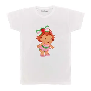 تی شرت بچگانه پرمانه طرح دختر توت فرنگی کد pmt.5177