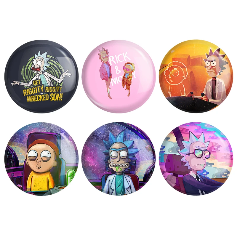 مگنت خندالو طرح انیمیشن ریک و مورتی Rick and Morty کد 1699B مجموعه 6 عددی