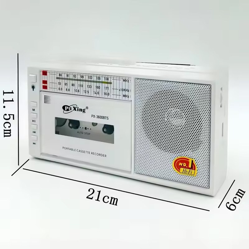 رادیو FM پوکسینگ مدل کاست خور کد px-3500Bt  دارای پورت USB