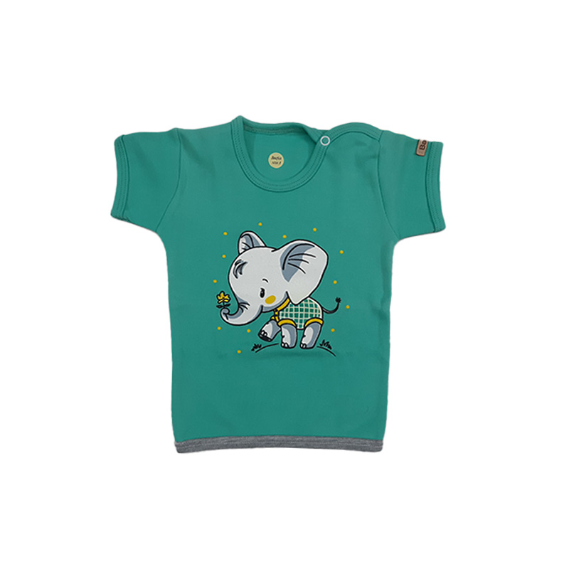 تی شرت آستین کوتاه نوزادی مدل فیل