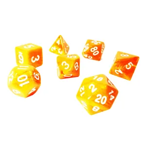 تاس بازی مدل Dungeons and Dragons کد orange بسته 7 عددی