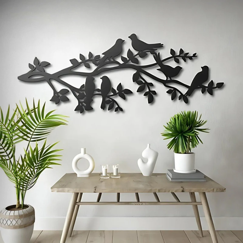 دیوارکوب دیزانور طرح پرندگان روی شاخه مدل 30 کد A160