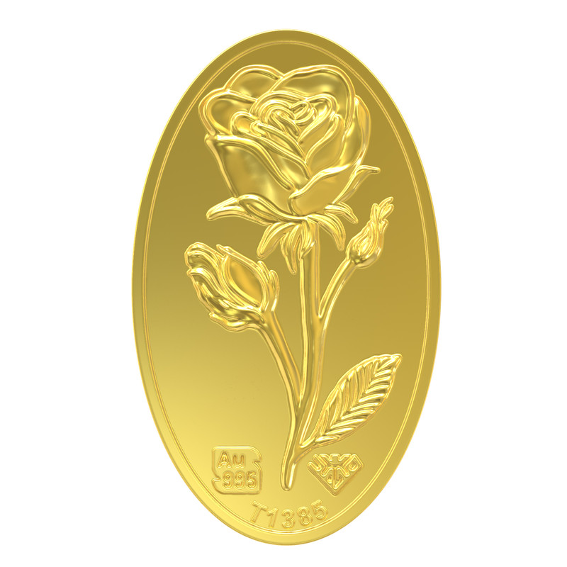 شمش طلا 24 عیار طلای محمد طرح گل رز کد 800 شمش طلا 24 عیار طلای محمد طرح گل رز کد 800