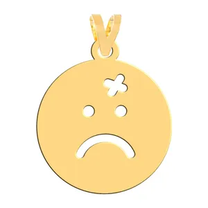 آویز گردنبند طلا 18 عیار زنانه فرشته مدل صورتک WNL-000617