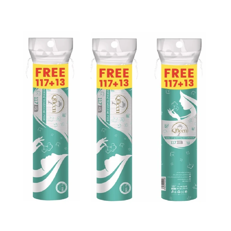 پد پاک‌کننده آرایش صورت سون کویین کد 002 سه بسته 130 عددی