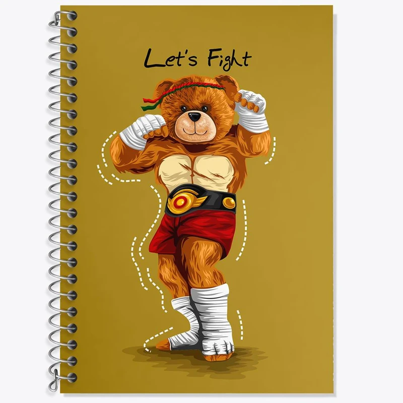 دفتر زبان 50 برگ خندالو مدل سه خط طرح تدی Teddy کد 26159