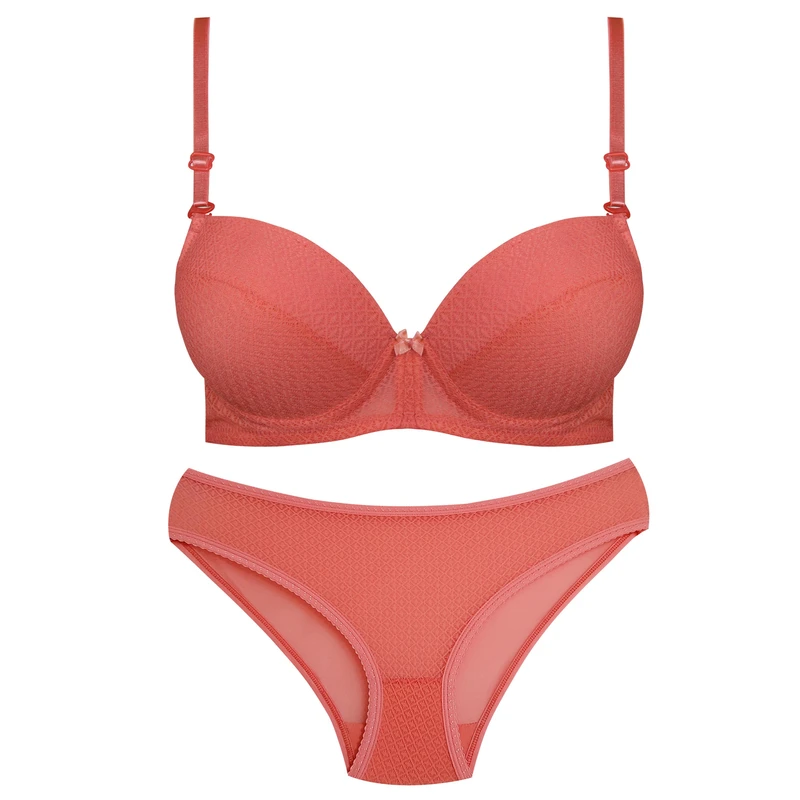 ست شورت و سوتین زنانه لنا مدل فنردار بند متحرک کاپ اسفنجی کد 4960