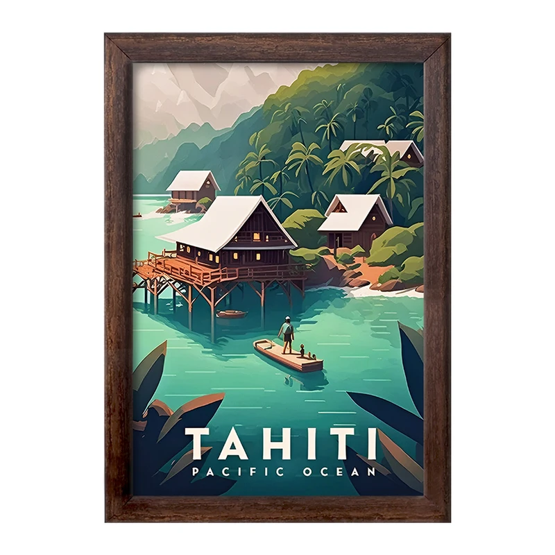 تابلو خندالو طرح تاهیتی (Tahiti) کد F6314
