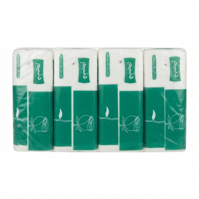 دستمال کاغذی 250 برگ دولایه دنیم مدل 003 بسته 4 عددی