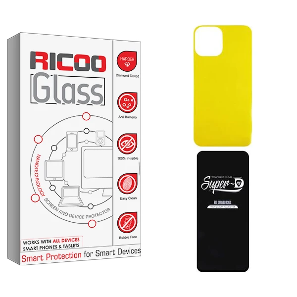 محافظ صفحه نمایش ریکو مدل Ricoo Super-D مناسب برای گوشی موبایل اپل iPhone 13 pro max به همراه محافظ پشت گوشی