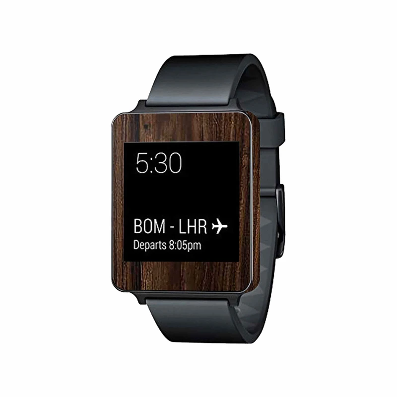  برچسب ماهوت طرح Dark-Walnut-Wood مناسب برای ساعت هوشمند ال جی G Watch