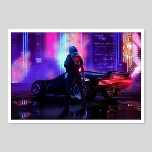 تابلو نوری بکلیت طرح گیمینگ cyberpunk مدل W-GHN037