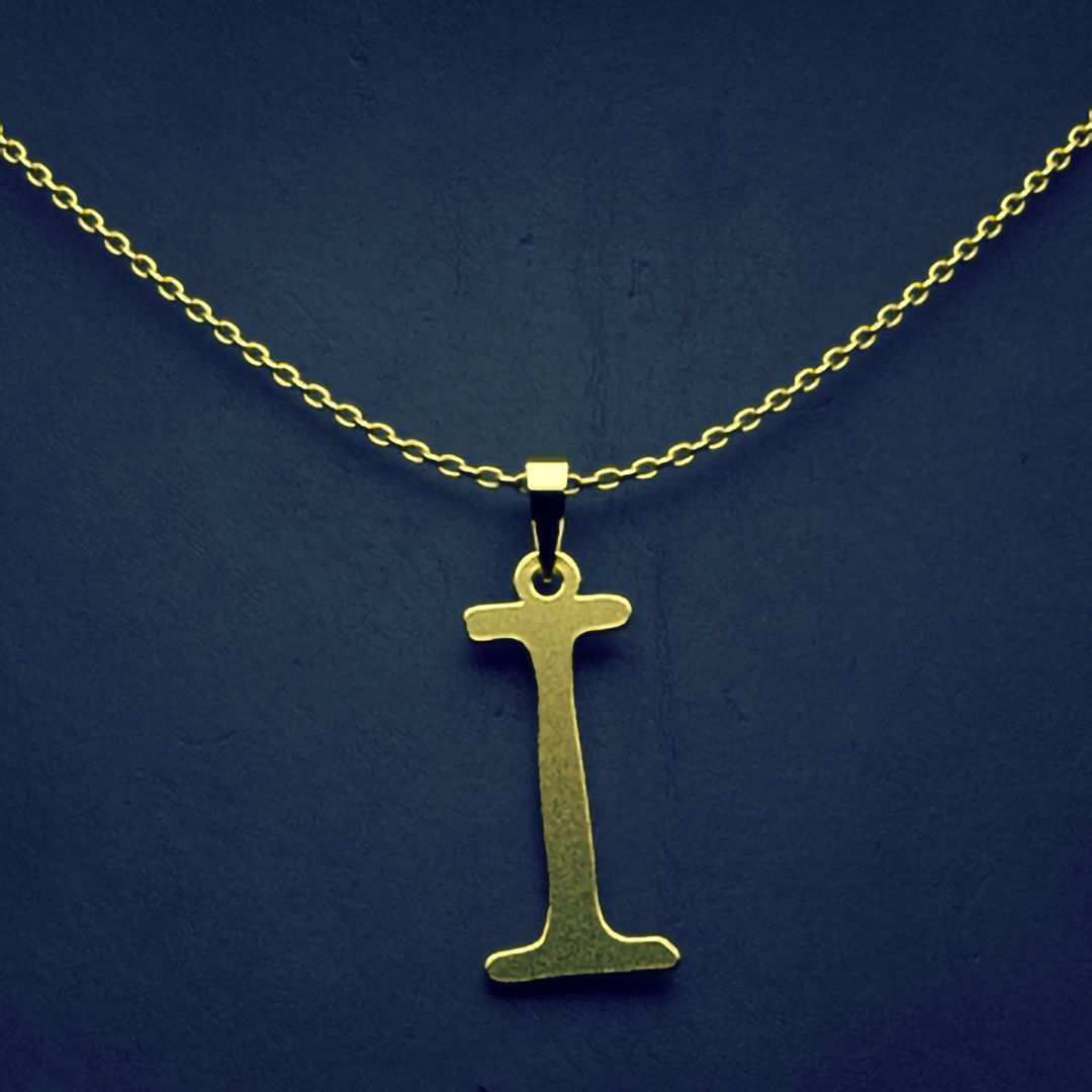 گردنبند طلا 18 عیار زنانه مدوپد مدل حرف I کد H3-1-1477 -  - 1