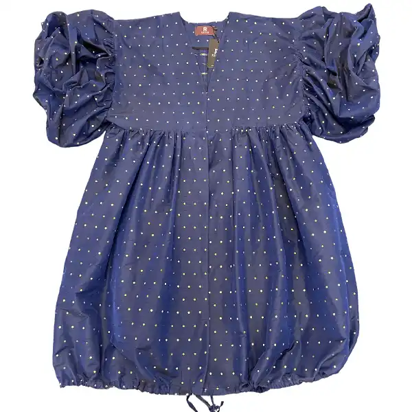 مانتو زنانه مدل خال خالی رنگ سرمه ای