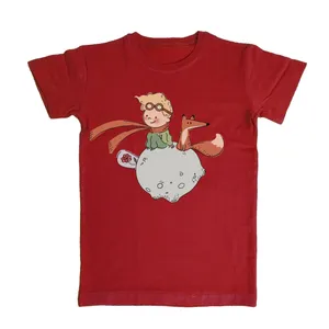 تی شرت بچگانه مدل پرنس کوچولو و روباه تمام پنبه تریکو