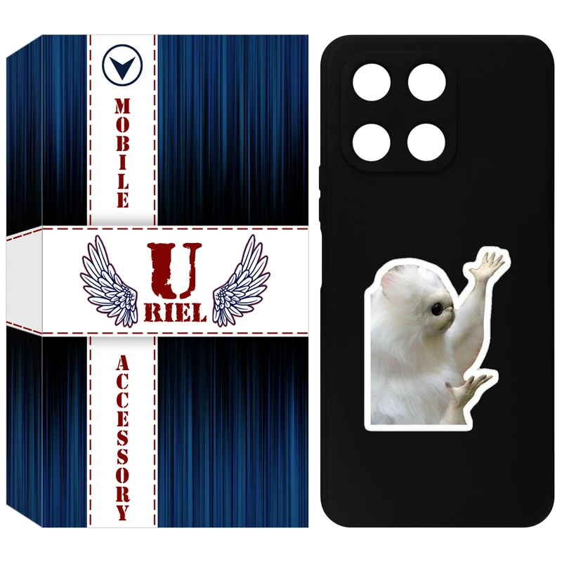 کاور یوریل مدل KSH کد 89 طرح میمون سفید مناسب برای گوشی موبایل آنر X6A / X6A Plus