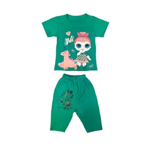 ست تی شرت و شلوارک دخترانه کد Z050