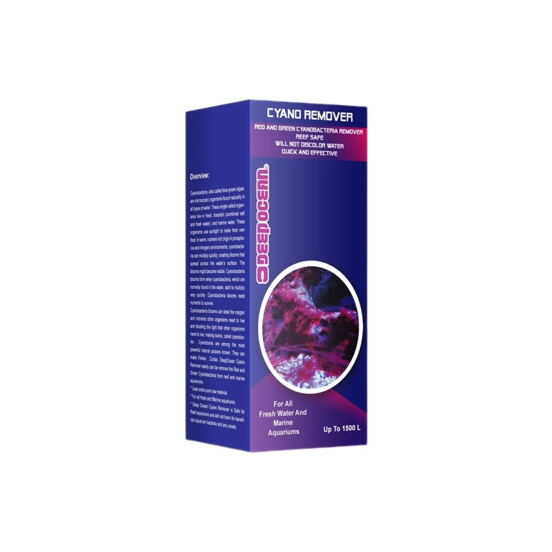 داروی از بین برنده جلبک سیانو آکواریوم دیپ اوشن مدل Cyano Remover حجم 125 میلی‌لیتر