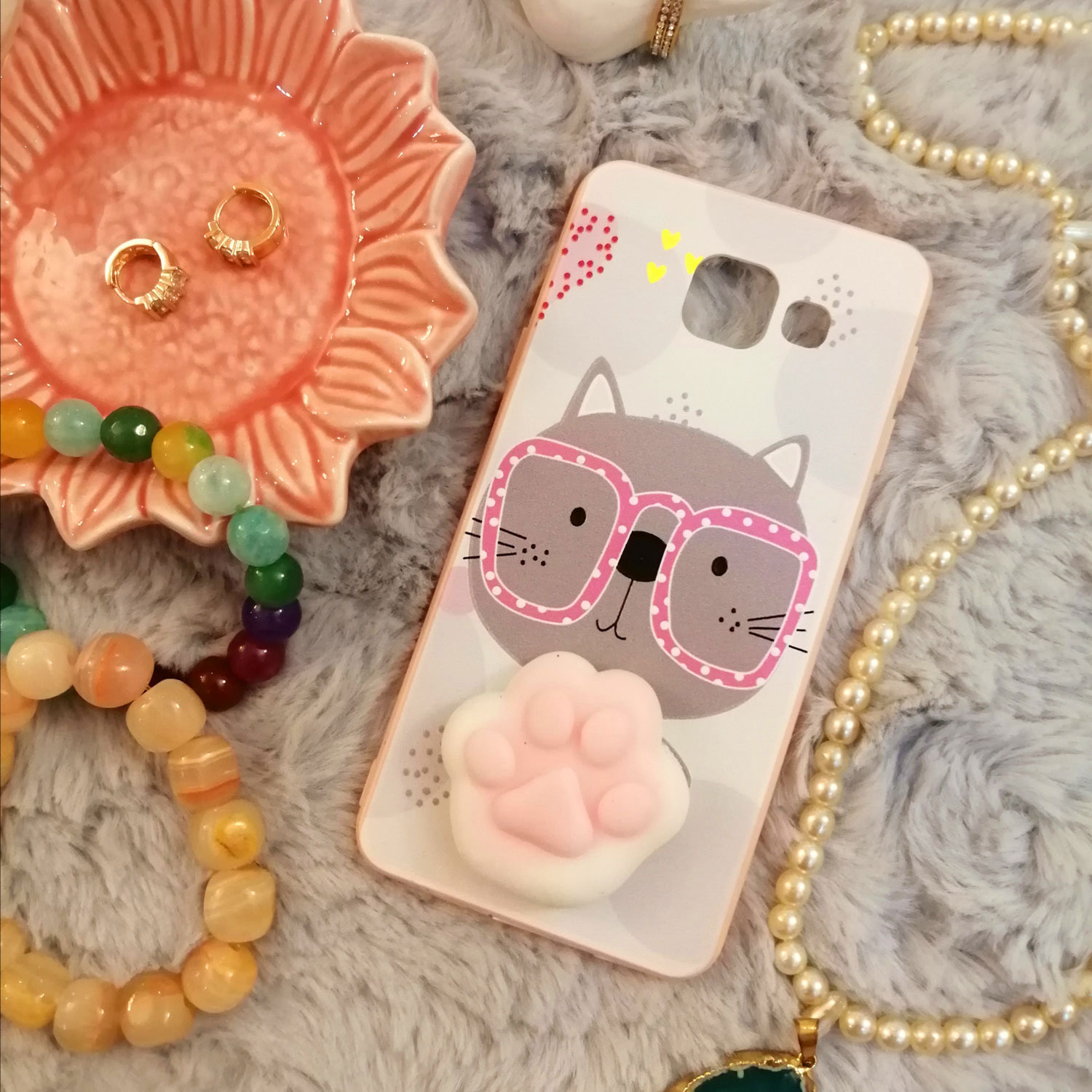 کاور طرح گربه کد S1368 مناسب برای گوشی موبایل سامسونگ Galaxy A3 2016