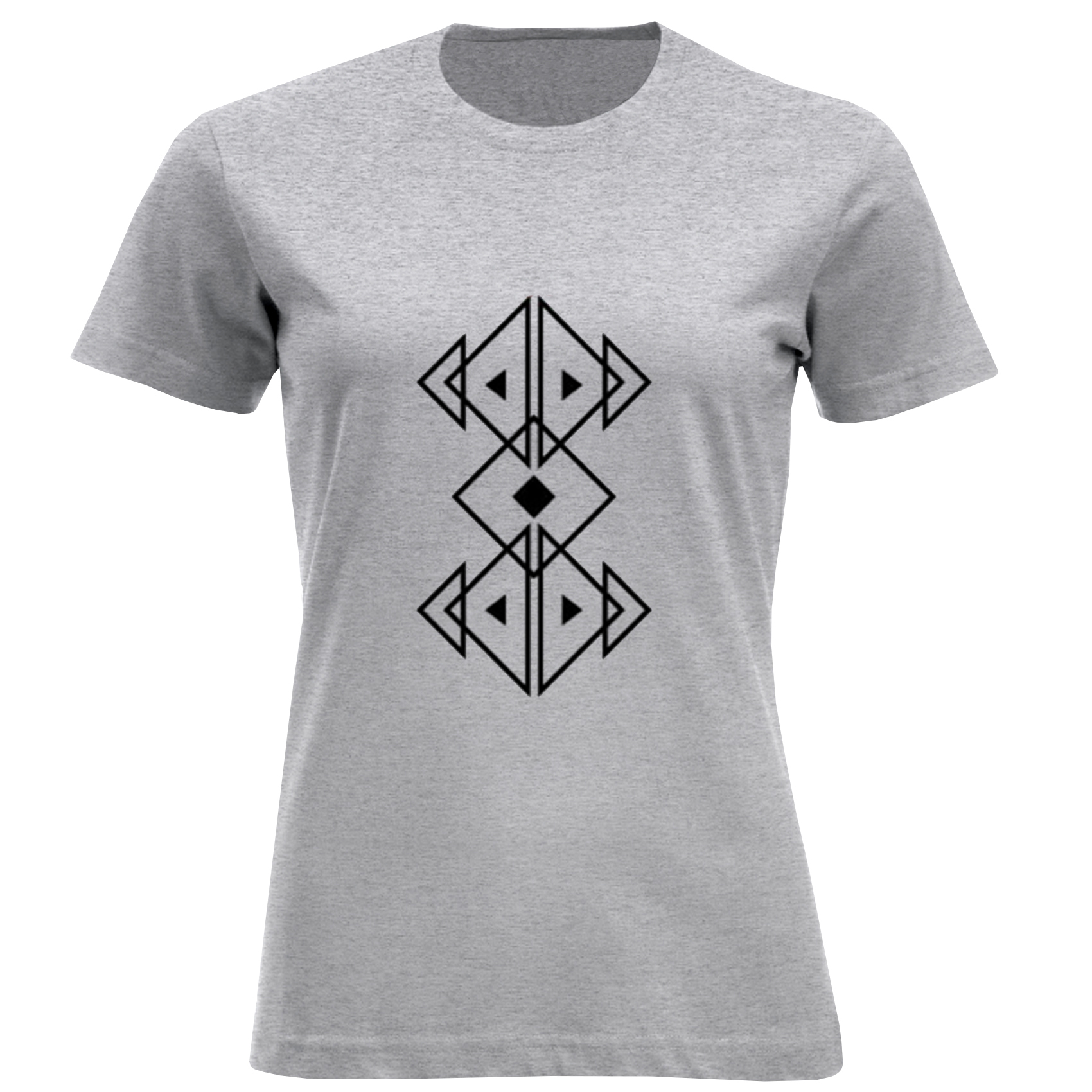 تی شرت آستین کوتاه زنانه مدل انتزاعی D834