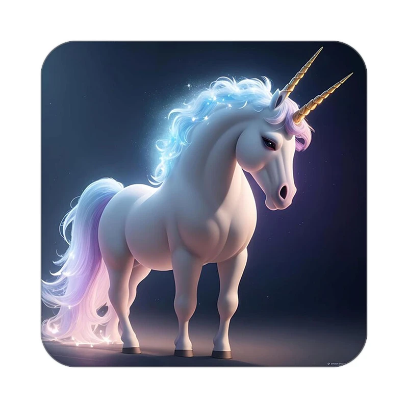 زیر لیوانی کاکتی طرح اسب تک شاخ و یونیکورن مدل mp32588