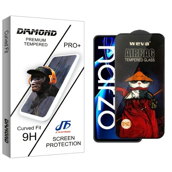 محافظ صفحه نمایش جی اف مدل Diamond Airbag مناسب برای گوشی موبایل ریلمی Narzo N55