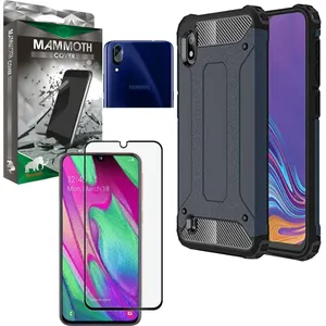 کاور ماموت مدل Defender مناسب برای گوشی موبایل سامسونگ Galaxy A10 به همراه محافظ صفحه نمایش و محافظ لنز دوربین
