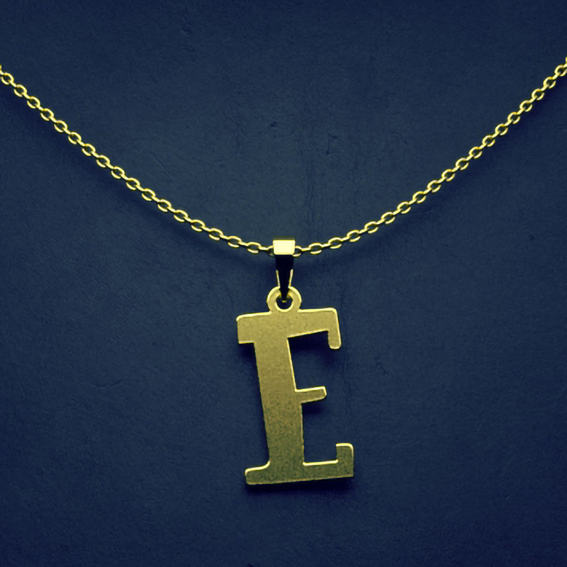 گردنبند طلا 18 عیار زنانه مدوپد مدل حرف E کد H2-1-1005