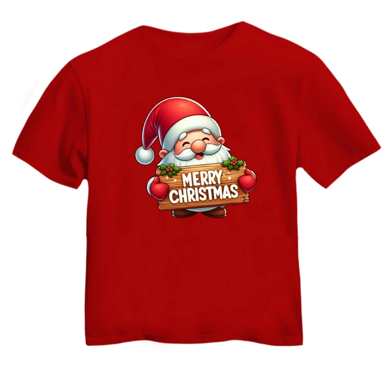 تی شرت آستین کوتاه بچگانه مدل بابانوئل کریسمس کد 26