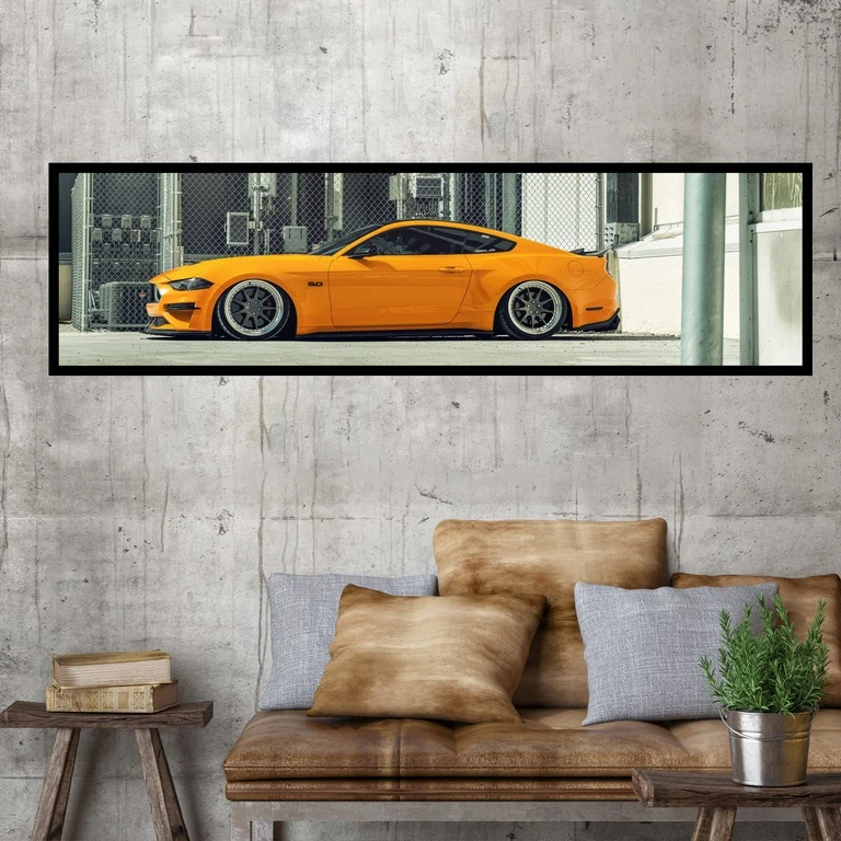 تابلو بکلیت طرح اتومبیل ماشین فورد مستانگ مدل کشیده B-7862