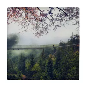  زیر لیوانی  طرح پل معلق و جنگل مه آلود کد    5775426_4171