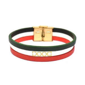 دستبند طلا 18 عیار مردانه فرشته طرح هندسی کد UBCHL0001-0022