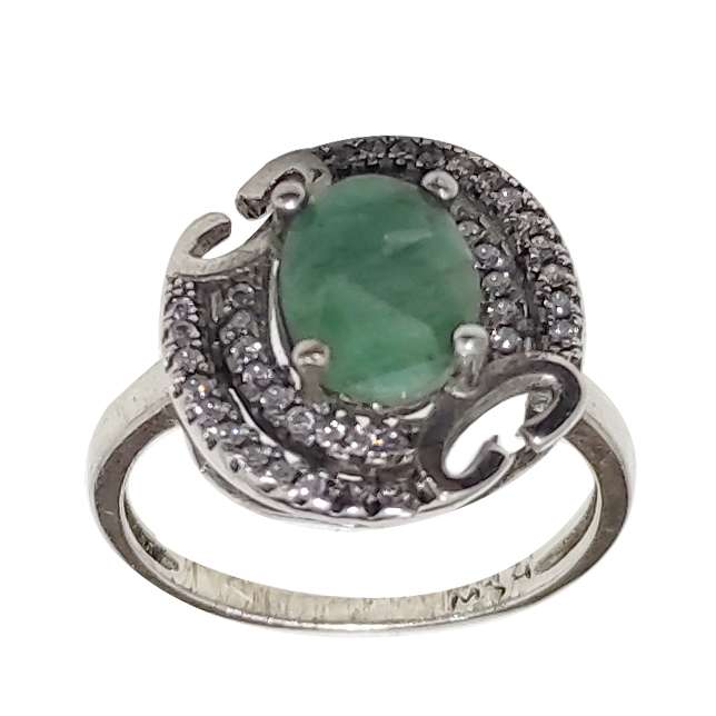 انگشتر نقره زنانه سلین کالا مدل زمرد طبیعی کد Mps-10 انگشتر نقره زنانه سلین کالا مدل زمرد طبیعی کد Mps-10