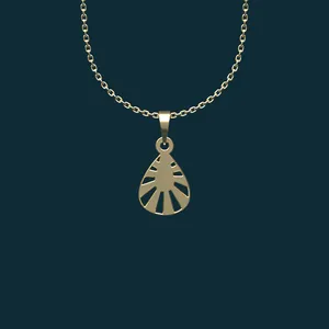 گردنبند طلا 18 عیار زنانه مدوپد مدل هندسی کد AA2-1-1265