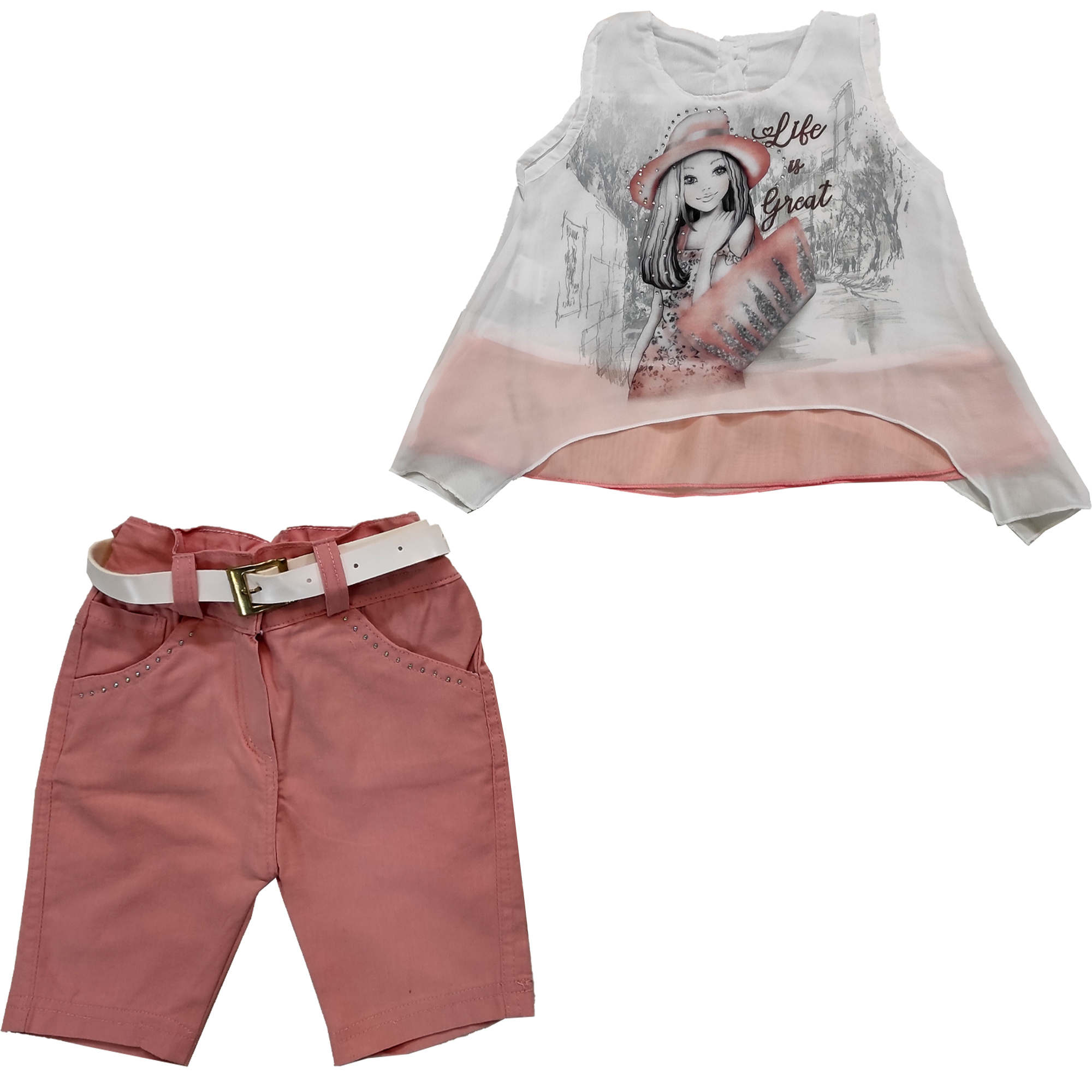 ست 3 تکه لباس دخترانه کد SO-196